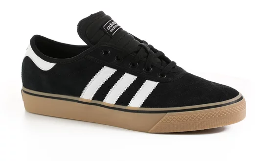 Adidas Adi Ease Premiere Skate Shoes - black/white/gum4 (suede .