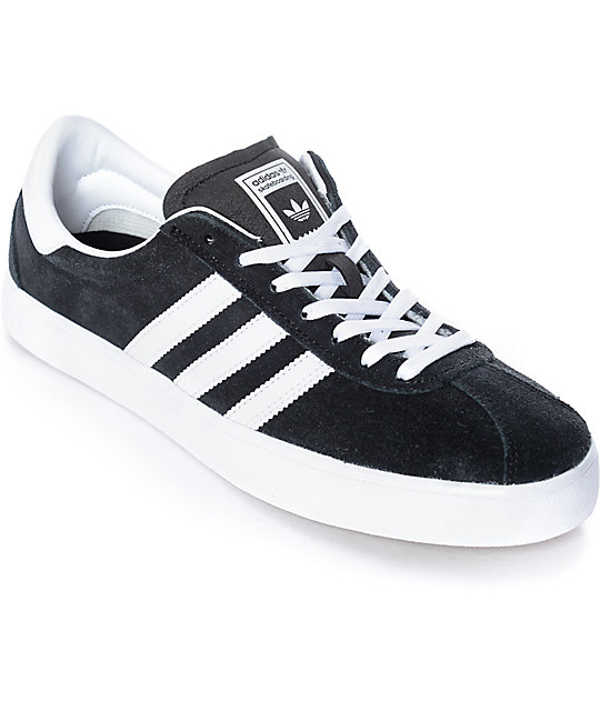 adidas Skate ADV Black, White & Gum Shoes | Zumi
