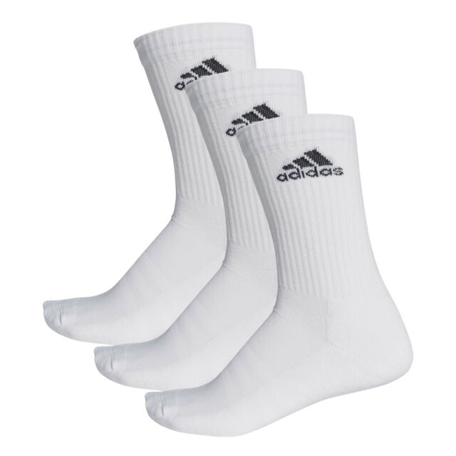Adidas Crew Socks Running Men Women 3-Stripes White Training .