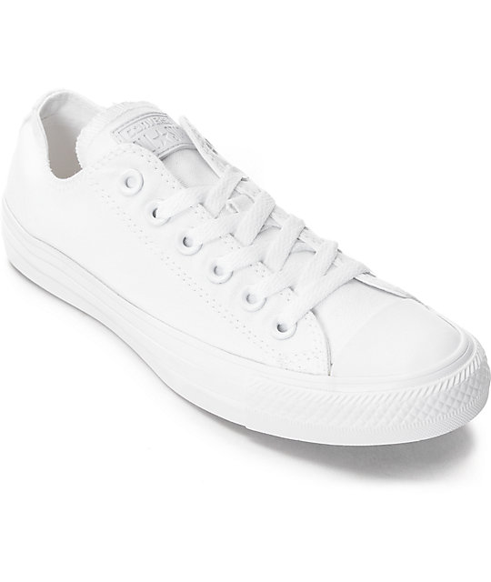 Converse Chuck Taylor All Star White Monochrome Shoes | Zumi