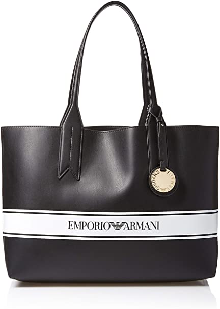 Amazon.com: Emporio Armani Designer Logo Stripe Shoulder Tote Bag .