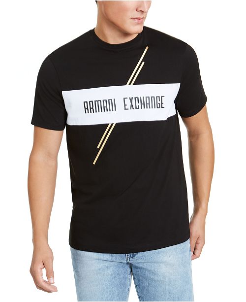 A|X Armani Exchange Men's Metallic Foil Logo T-Shirt, Created for .
