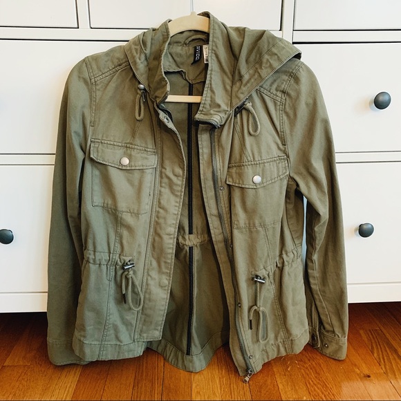 H&M Jackets & Coats | Hm Green Army Jacket | Poshma