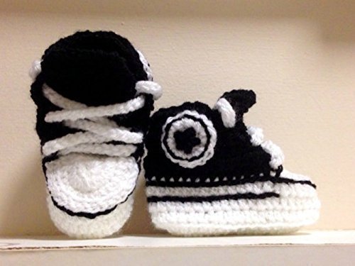 Amazon.com: Baby Converse, Chucks, High Tops Crochet Handmade Baby .