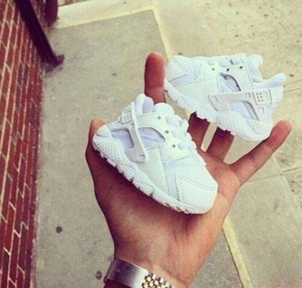 shoes, baby trainers, baby, nike, huarache, baby shoes - Wheretog