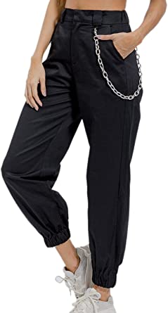Nimpansa Women Cargo Pants Hip-Hop Jogger Baggy Trousers with .