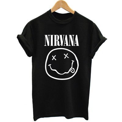 Women/Mens Nirvana Rock Band Designer Short Sleeve Tee T Shirt Top .