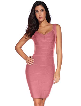 Amazon Com Meilun Women S Bandage Dress Backless Stripe Sleeveless .