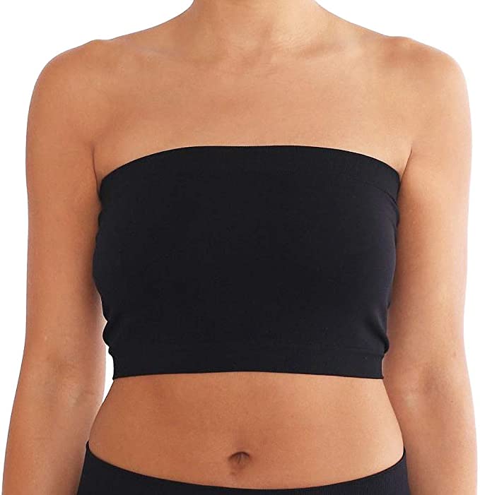 Clothes Effect Seamless Bandeau Strapless Tube Top Bra, Multiple .