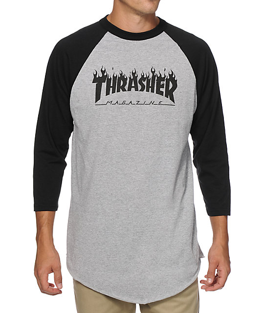 Thrasher Flame Baseball T-Shirt | Zumi