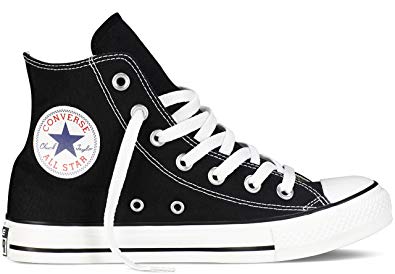 black and white high top conver
