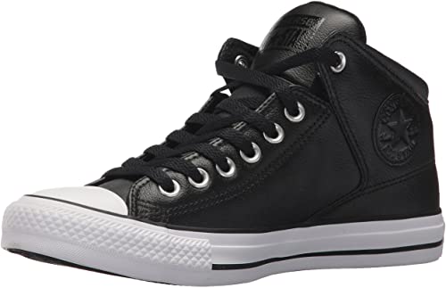 Amazon.com | Converse Men's Street Leather High Top Sneaker, Black .
