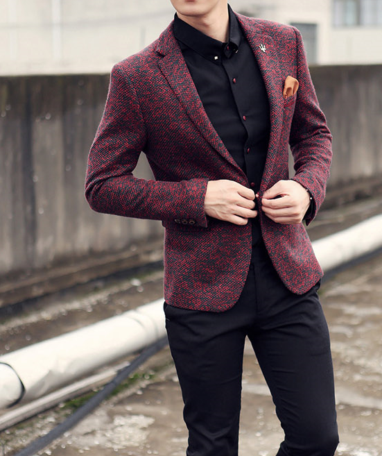 Men's Cotton & Wool Casual Blazer in 2020 | Stylish mens fashion .