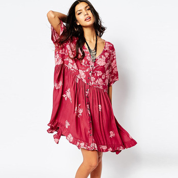 Wholesale Fall Boho Clothing Women Hippie Dresses - Buy 2016 Fall .