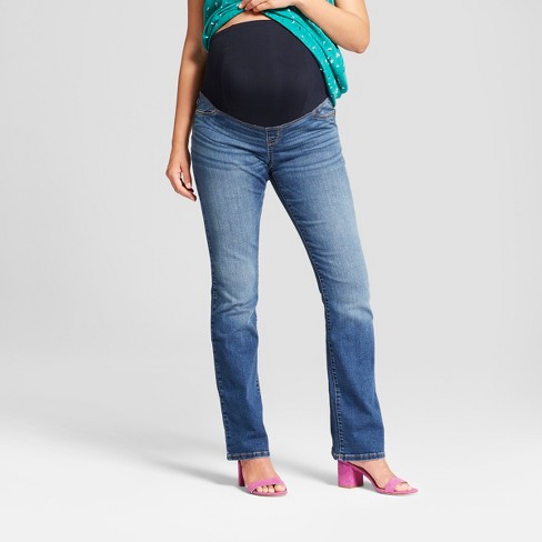 Maternity Crossover Panel Bootcut Jeans - Isabel Maternity By .