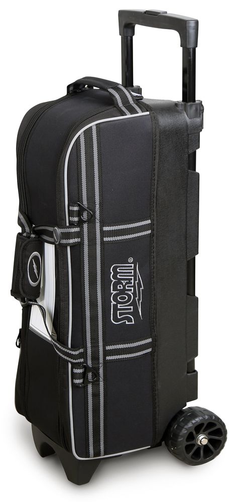 Storm 3 Ball In-Line Triple Tote Roller Bowling Bag Black .
