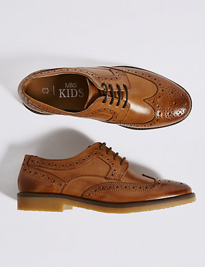 Kids' Leather Brogue Shoes (13 Small - 7 Large) | M