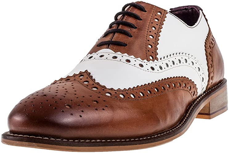 Amazon.com | London Brogues Gatsby Leather Mens Brogue Shoes | Oxfor