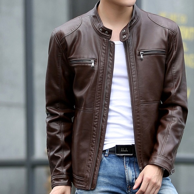 Casual Dark Brown Mens Leather Jacket - The Leather Make
