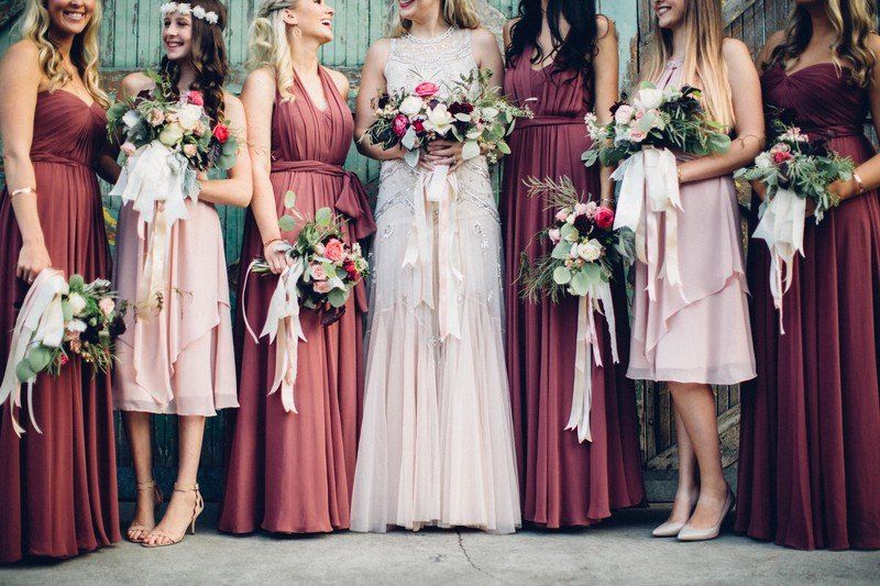 Burgundy bridesmaid dresses - mix-and-match bridesmaid dresses in .