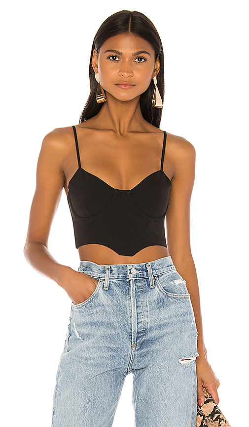 NBD Lacey Bustier Top in Black | REVOL
