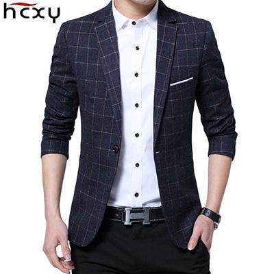 Hcxy Autumn Brand Clothing Blazer Men Casual Blazer Cotton Parka .