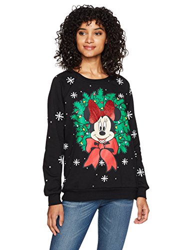 Disney Women's Light Up Minnie Christmas Sweater - Revie