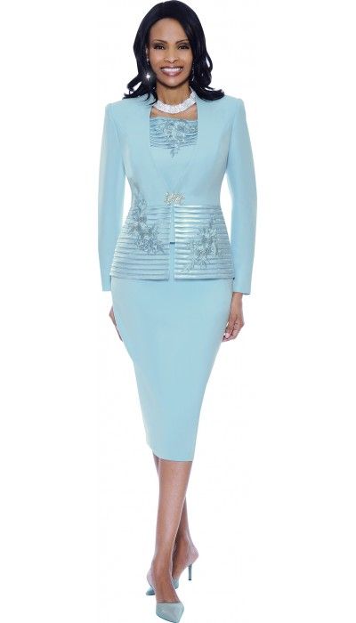 Baby Blue Ladies Church Suits 3393 By Susanna. Beautiful! Saw one .