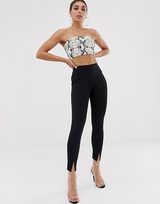 Missguided cigarette trousers in black | AS