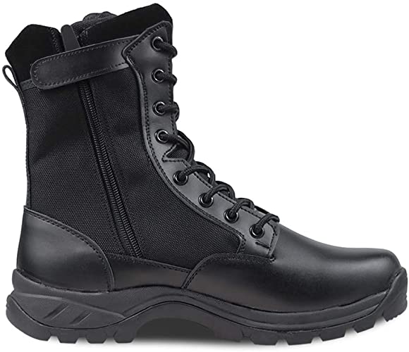 Amazon.com: Ludey Men's 8" Tactical Military Combat Boots Leather .