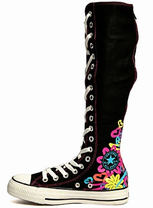 Converse lace up knee high boots | How to lace converse, Boots .