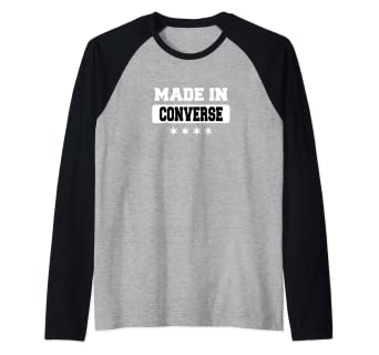 Amazon.com: Made In Converse Raglan Baseball Tee: Clothi