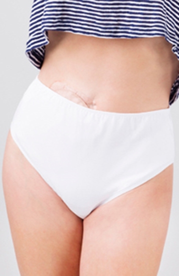 Ostomysecrets. Basic Panty - White/ Cott