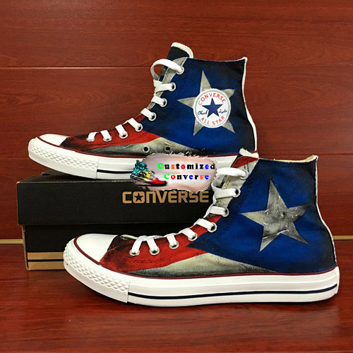 Puerto Rico Flag Shoes - Custom Converse Shoes by .