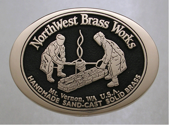Custom Brass Belt Buckles made by Northwest Brass Works U