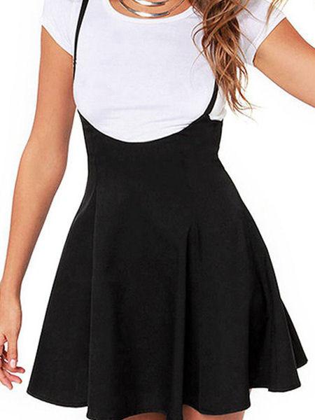 Buy Cute Black Pleated Skirt & Braces at Anarchicfashion.com for .