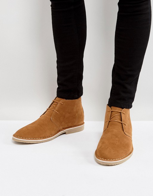 ASOS Desert Boots In Tan Faux Suede | AS