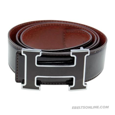 Designer Hermes H Letter Brown Buckle Mens Belt | Mens accessories .