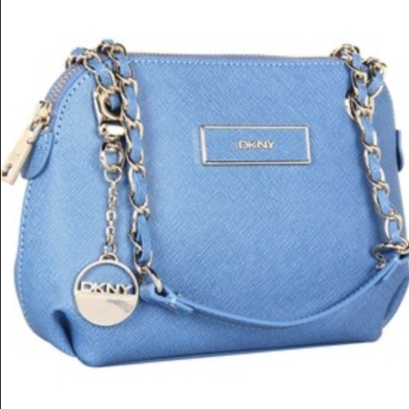DKNY Bags | Blue Saffiano Crossbody Bag | Poshma
