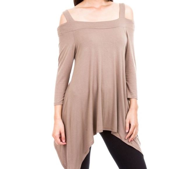 Tops | Casual Solid High Low Dressy Top | Poshma