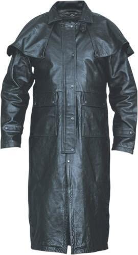 Amazon.com: Leather Duster Coat with Zip-out liner, Leg-straps .