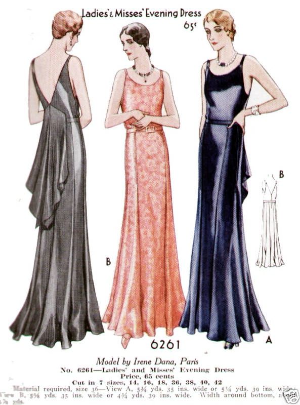 1920s evening wear | 1920's evening gowns | Evening gown pattern .