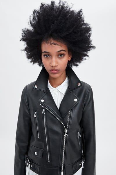 Faux leather biker jacket | Zara biker jacket, Jackets, Bik