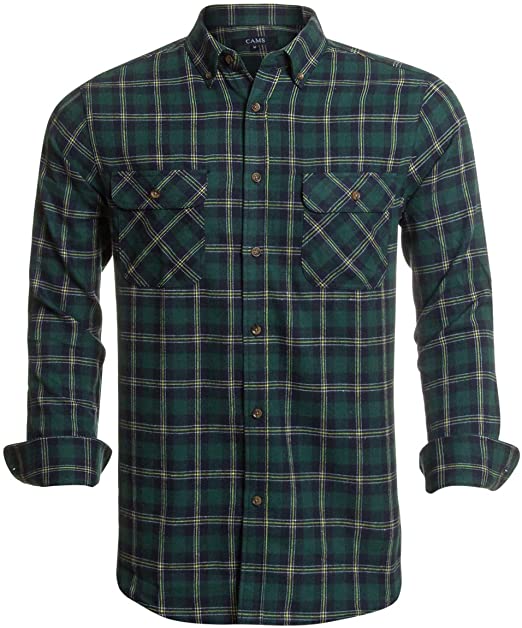 Flannel Shirts for Men Plaid Regular Fit Long Sleeve Button Down .