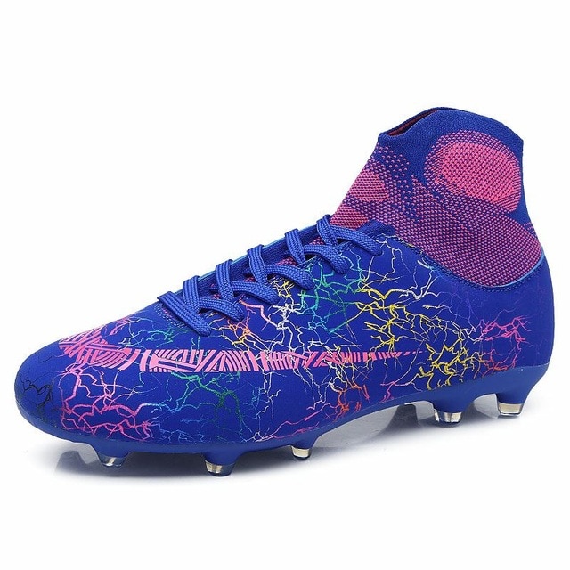 zeeohh High Top Soccer Cleats Shoes TF/FG Football Boots Long .