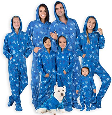 Amazon.com: Footed Pajamas - Family Matching Snow Blizzard Day .