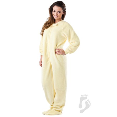 Footed Pajamas - Warm and Sunny Adult Chenille Onesie - Walmart .