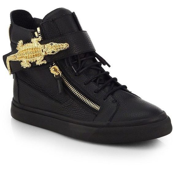 Giuseppe Zanotti Alligator Leather High-Top Sneakers ($525 .