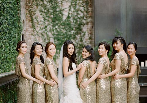 Gold Bridesmaid Dresses That Shine Bright