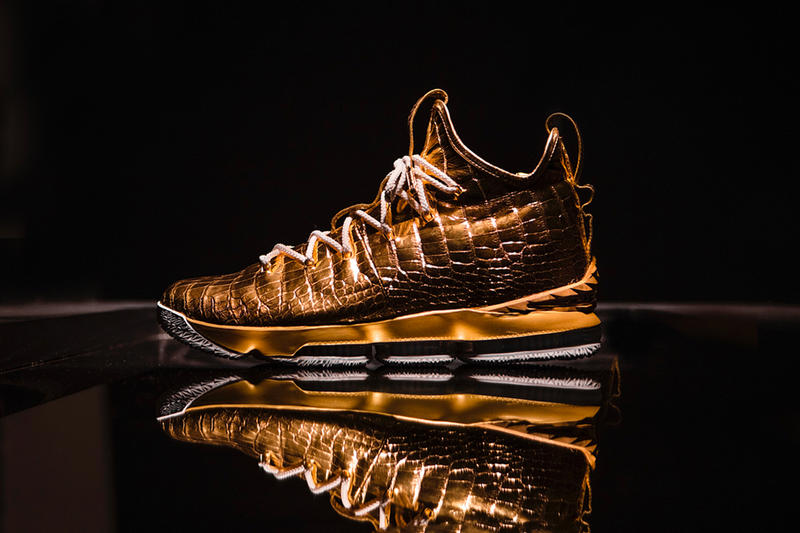 The Shoe Surgeon & Nike Unveil Gold LeBron 15 | HYPEBEA